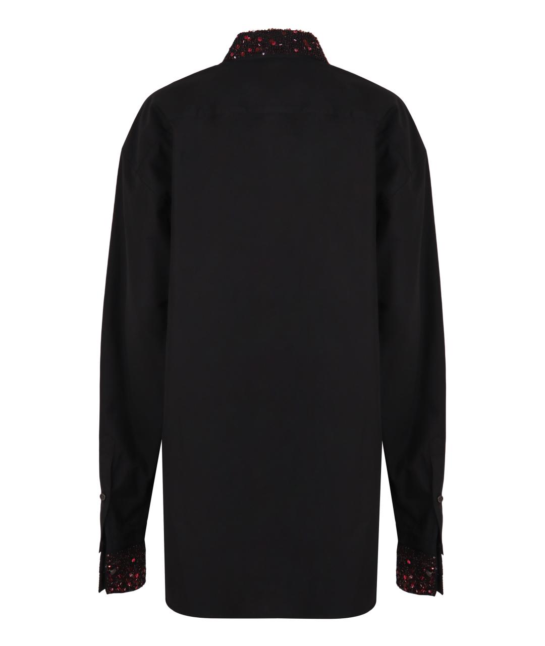 DRIES VAN NOTEN Черная хлопковая кэжуал рубашка, фото 2