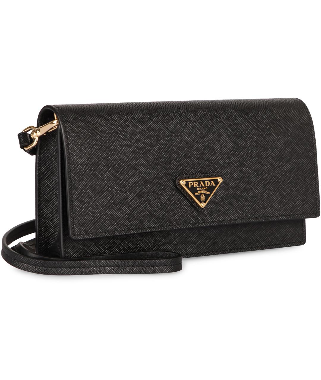 PRADA Черная кожаная сумка через плечо, фото 3