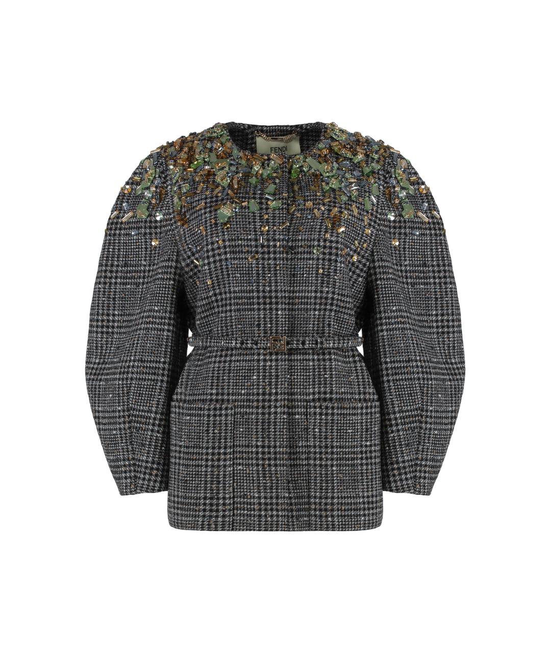 FENDI Серая шерстяная куртка, фото 1