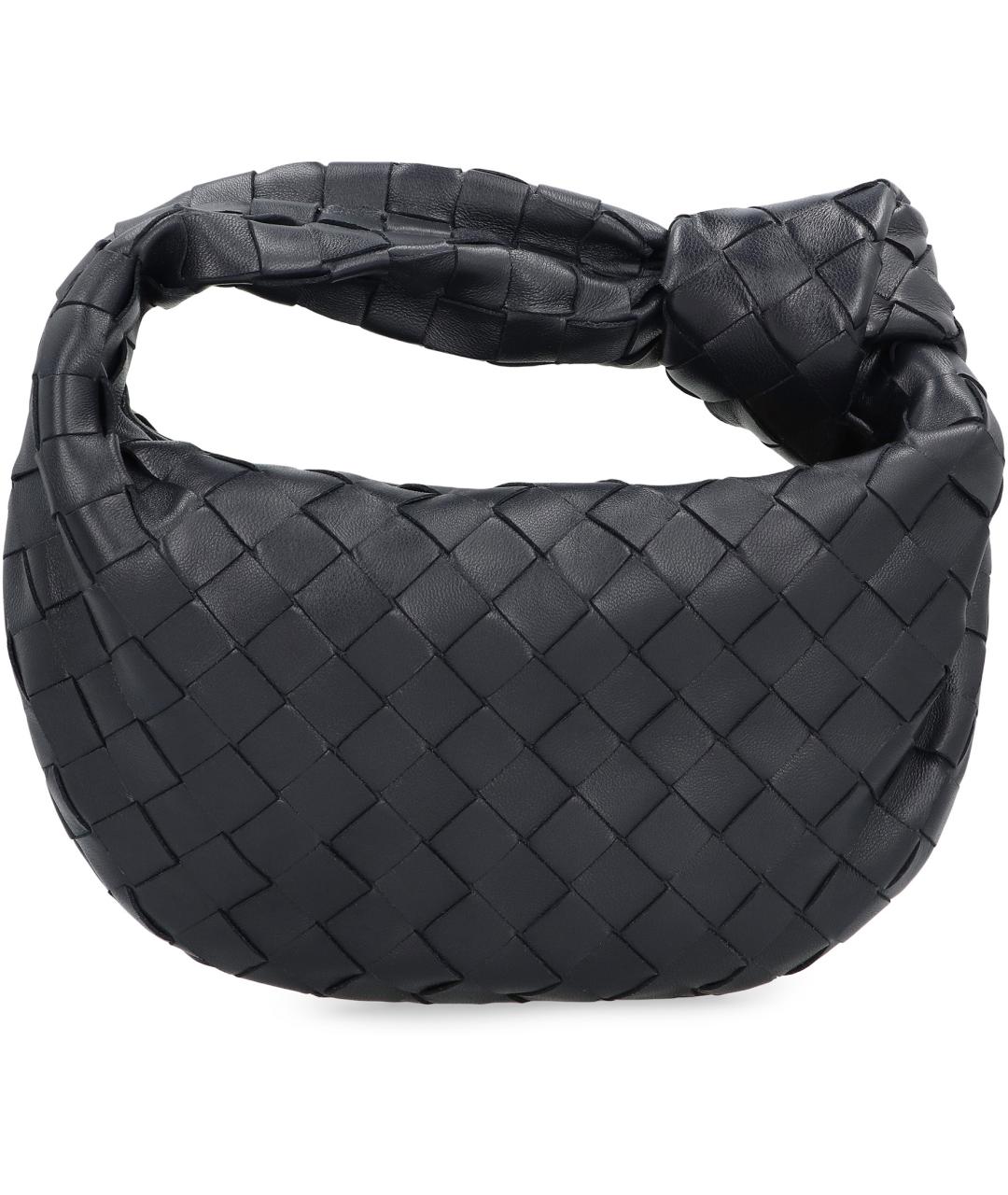 BOTTEGA VENETA Черная кожаная сумка с короткими ручками, фото 4