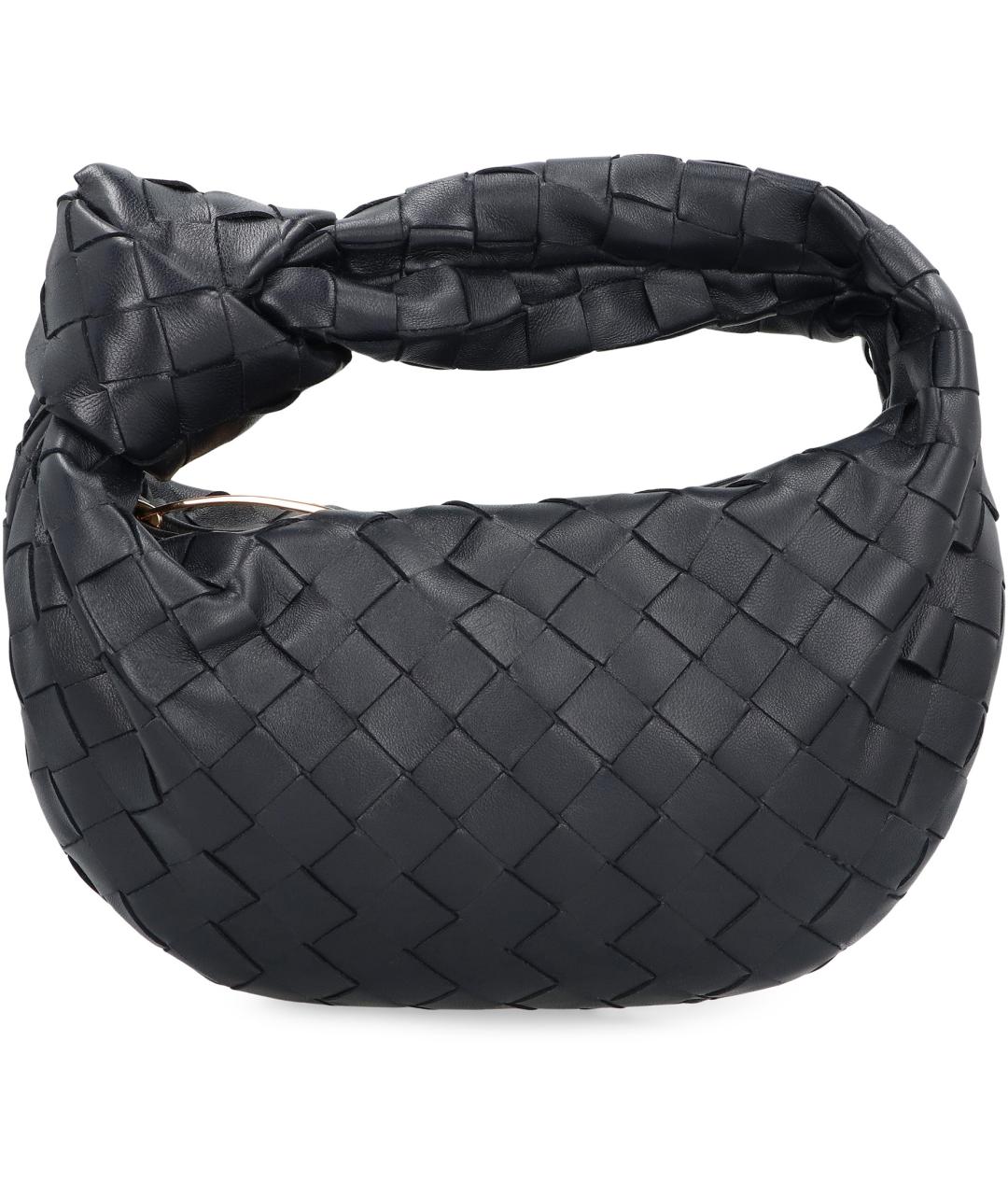 BOTTEGA VENETA Черная кожаная сумка с короткими ручками, фото 2