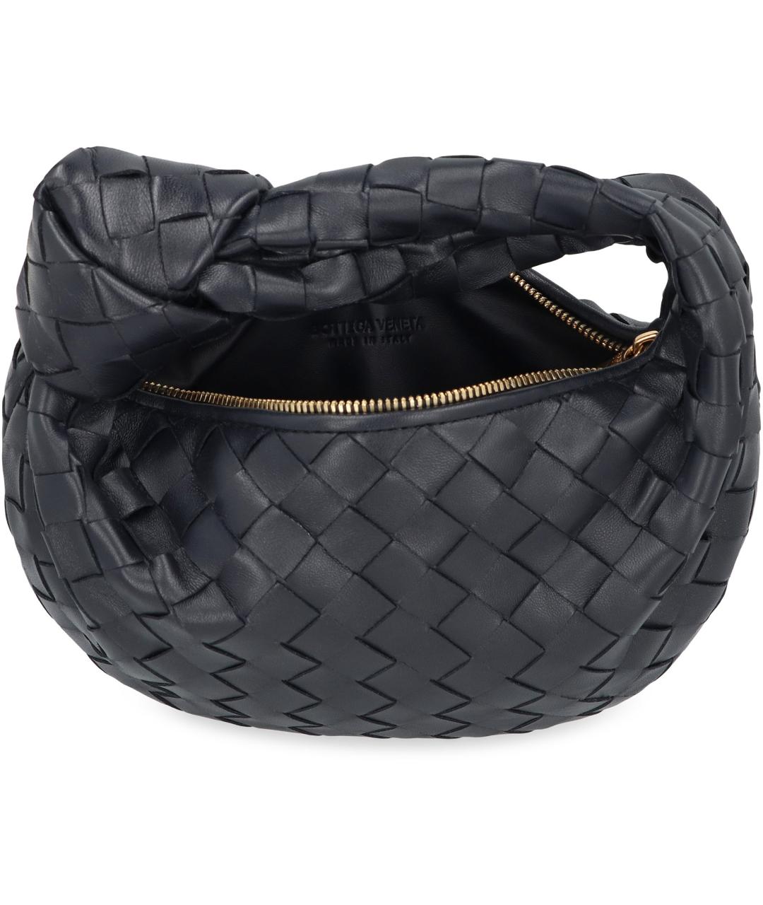 BOTTEGA VENETA Черная кожаная сумка с короткими ручками, фото 5