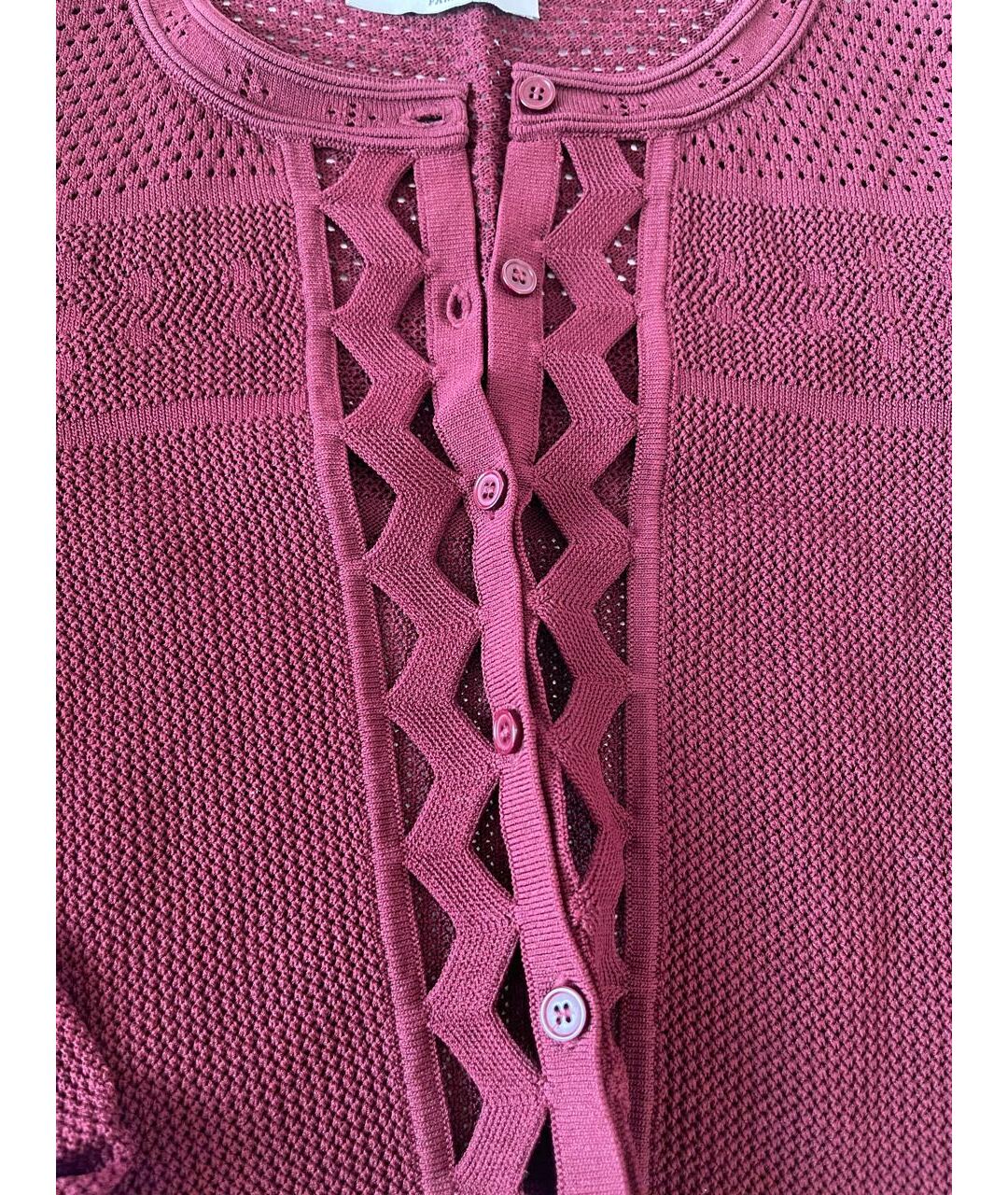 SANDRO Бордовый сетчатый костюм с юбками, фото 4