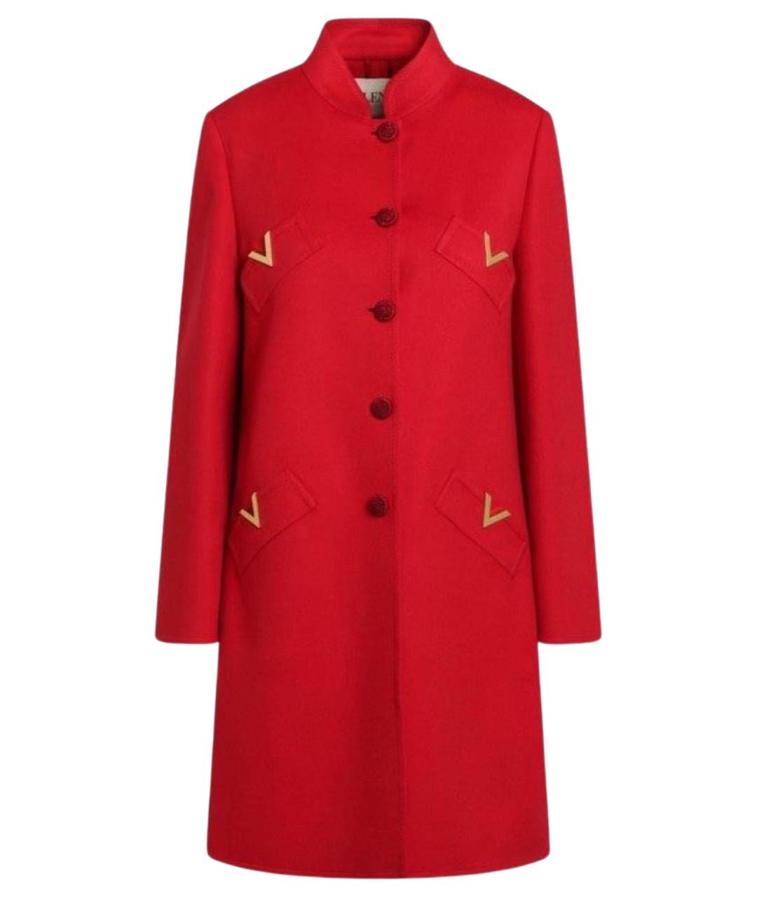 VALENTINO Красное шерстяное пальто, фото 1