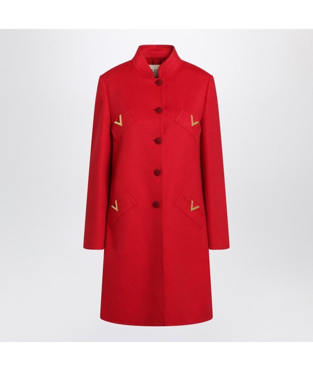 VALENTINO Красное шерстяное пальто, фото 3