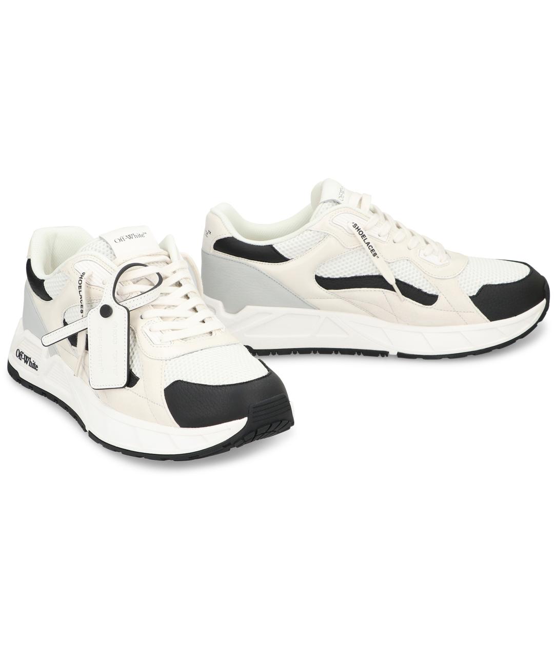 OFF-WHITE Белые текстильные низкие кроссовки / кеды, фото 3