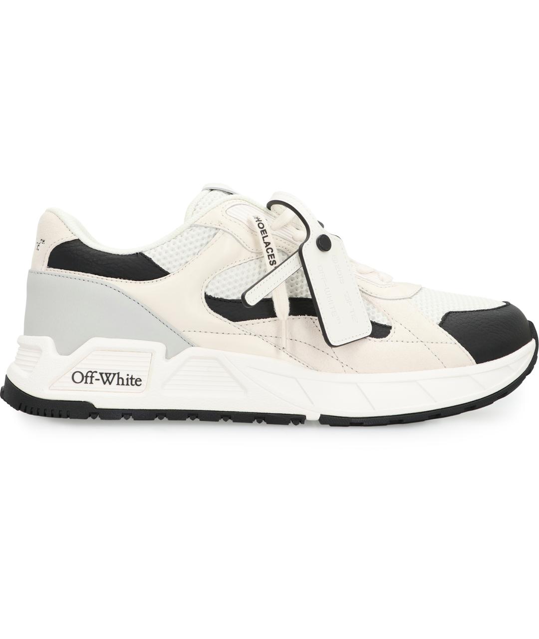 OFF-WHITE Белые текстильные низкие кроссовки / кеды, фото 2