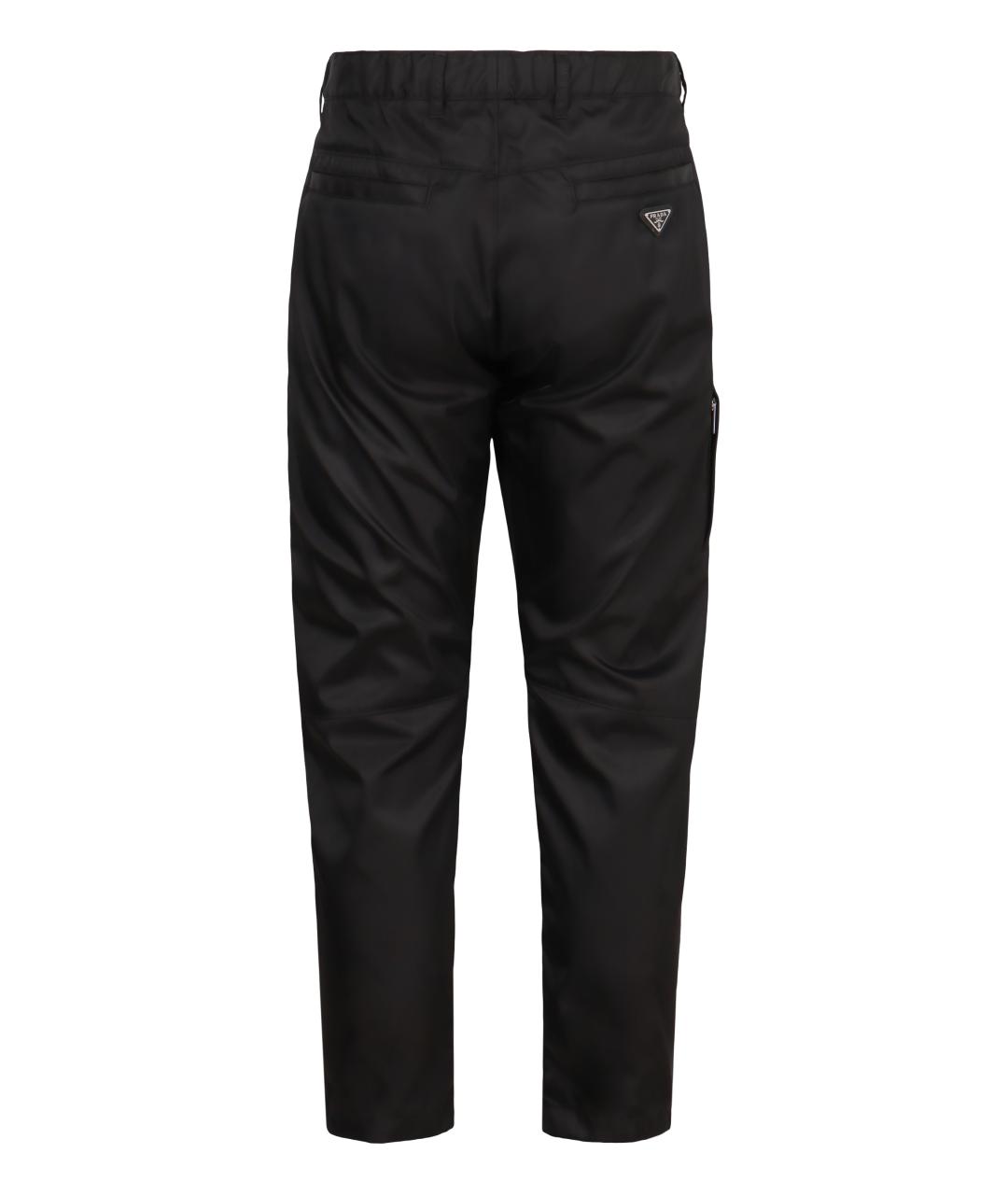 PRADA Черные полиамидовые повседневные брюки, фото 2
