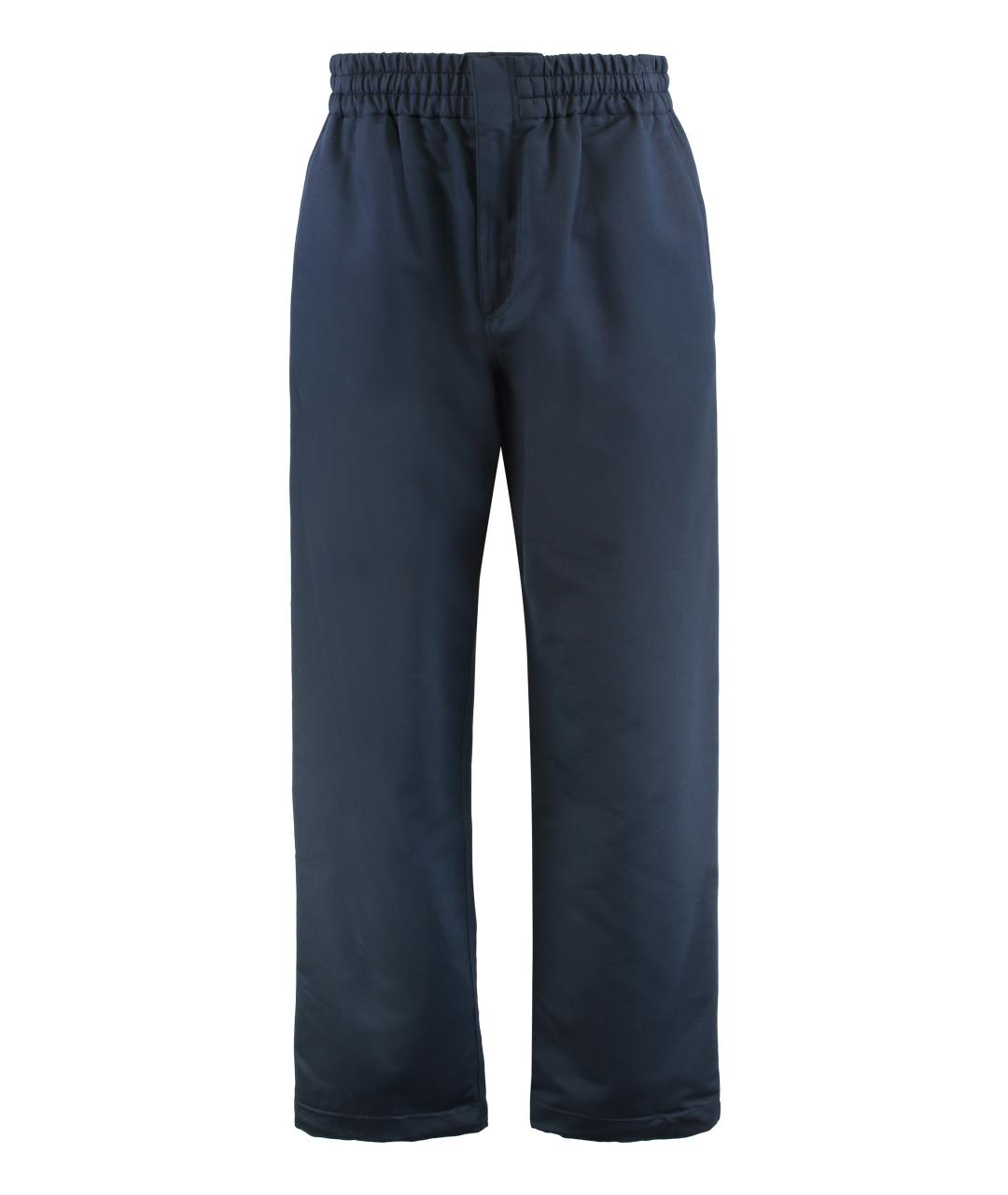 BOTTEGA VENETA Синие хлопковые повседневные брюки, фото 1