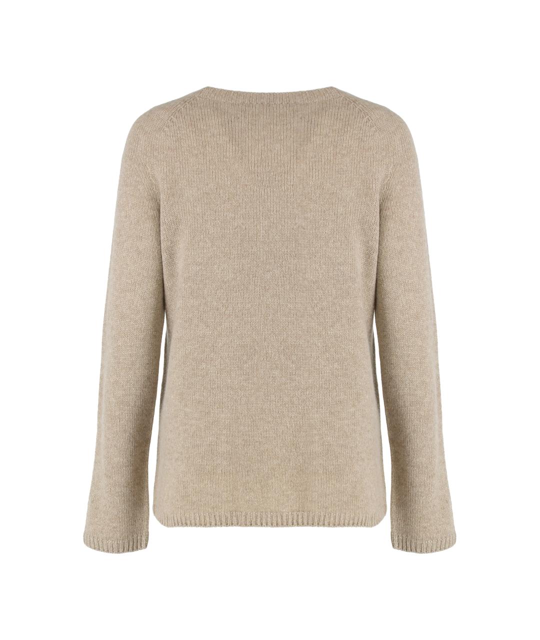 'S MAX MARA Бежевый кашемировый джемпер / свитер, фото 2