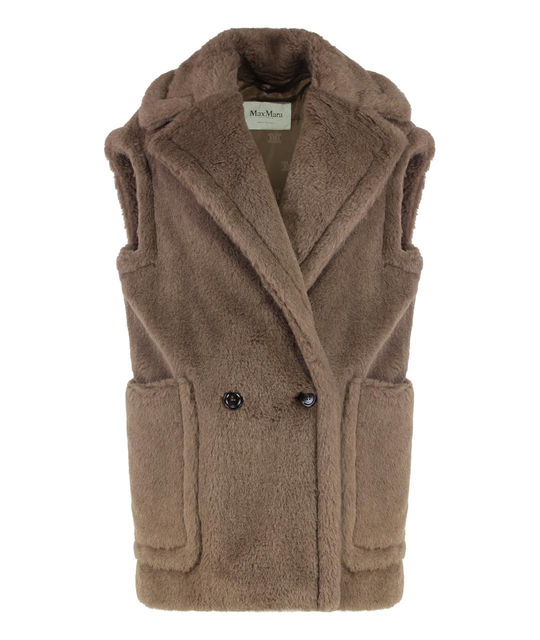MAX MARA Коричневый шерстяной жилет, фото 1