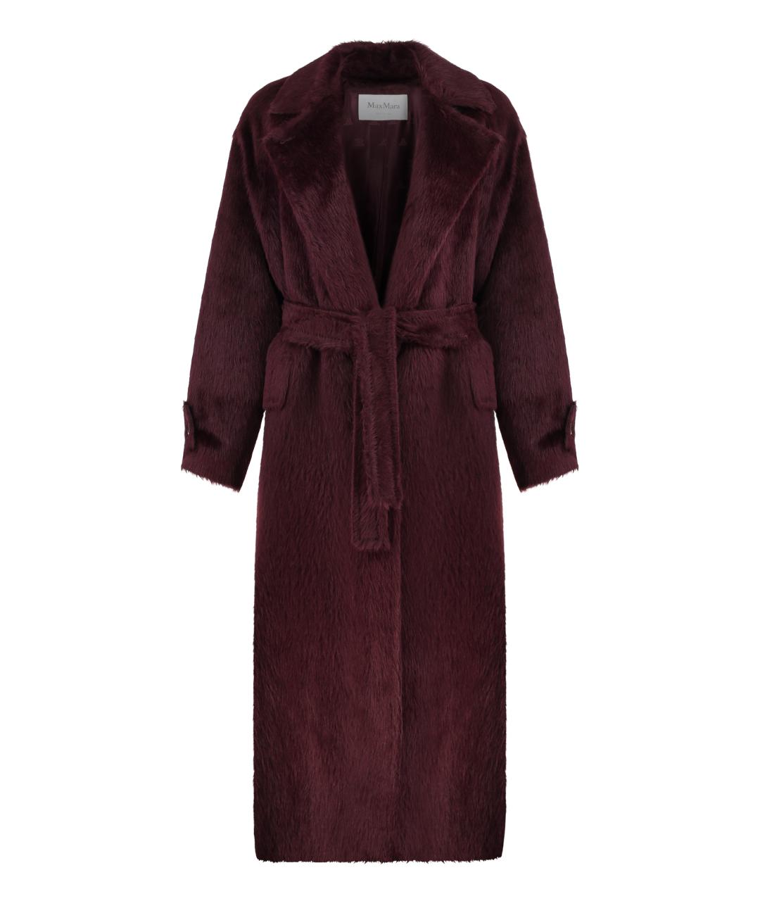 MAX MARA Бордовое шерстяное пальто, фото 1