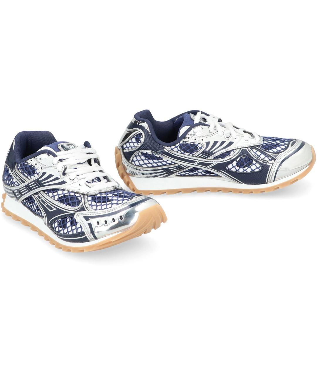 BOTTEGA VENETA Синие текстильные кроссовки, фото 3