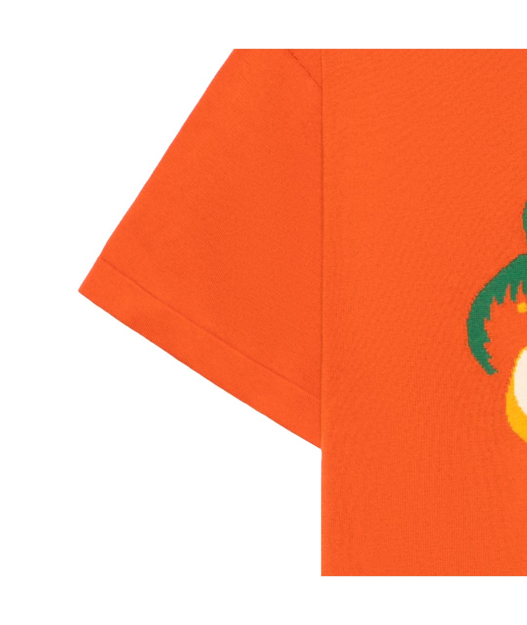 LOUIS VUITTON Оранжевая хлопковая футболка, фото 4
