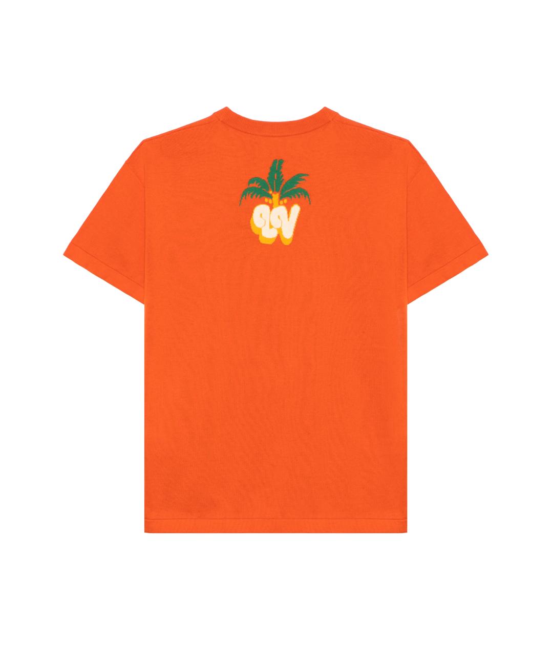 LOUIS VUITTON Оранжевая хлопковая футболка, фото 2