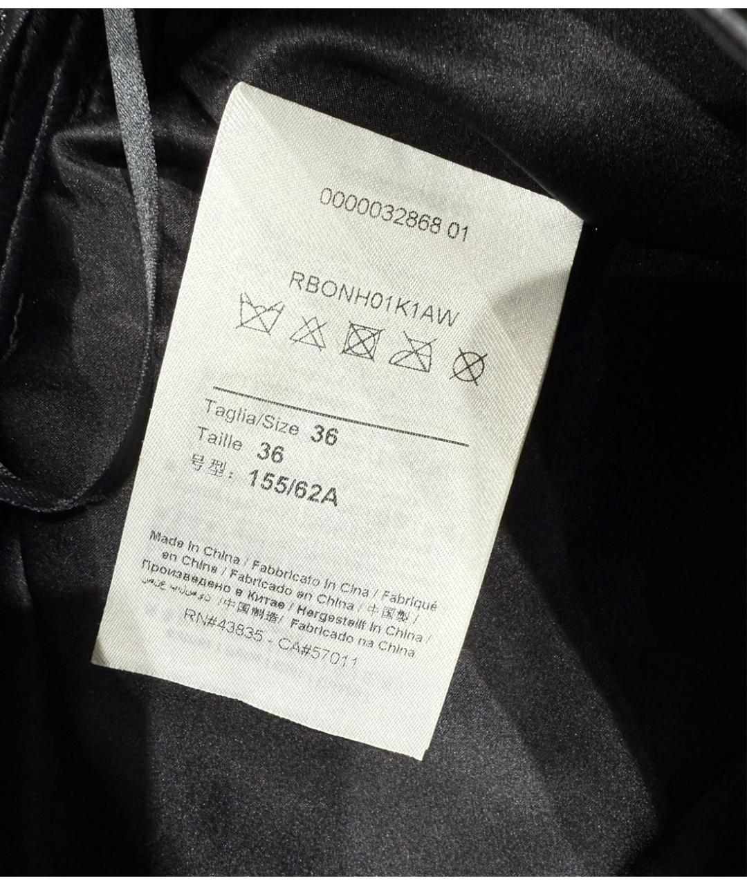 VALENTINO Черные кожаные шорты, фото 6