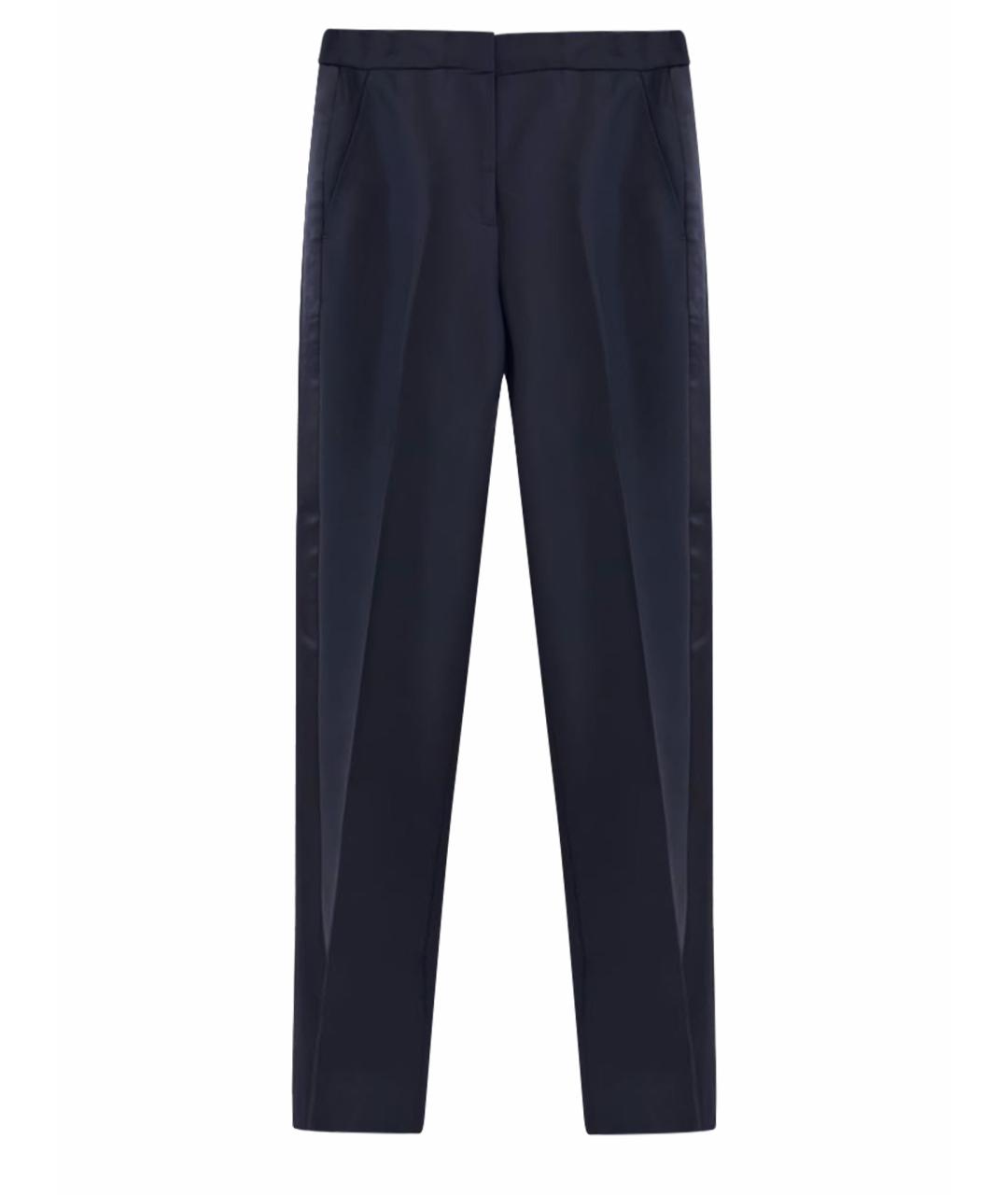 BURBERRY Черные шерстяные прямые брюки, фото 1