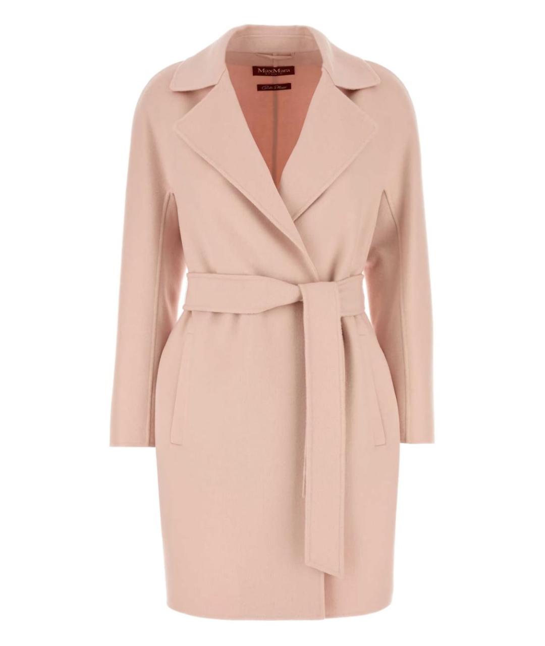 MAX MARA STUDIO Розовое шерстяное пальто, фото 1