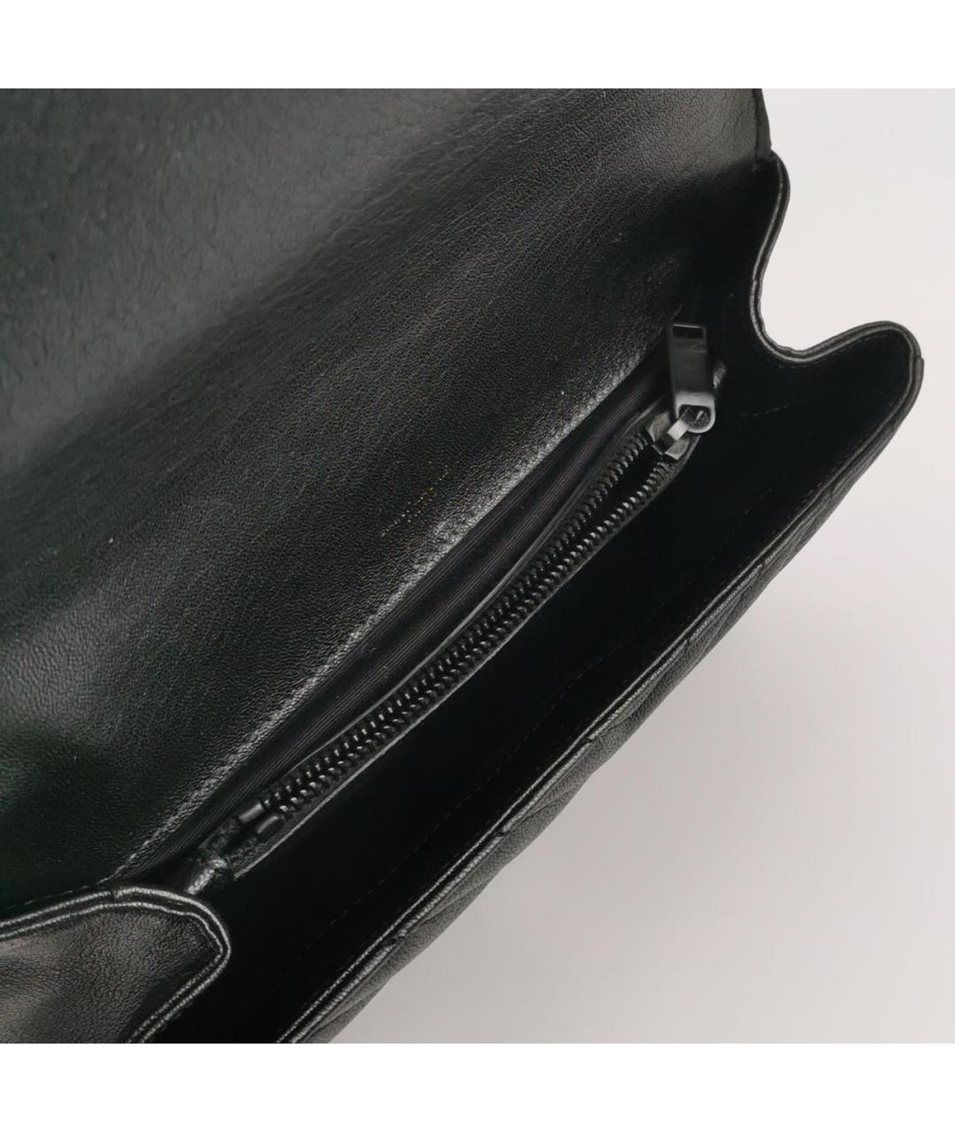 SAINT LAURENT Черная кожаная сумка через плечо, фото 6