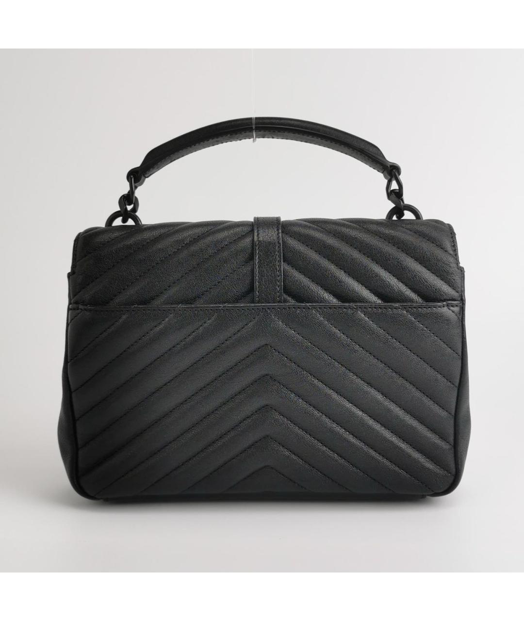 SAINT LAURENT Черная кожаная сумка через плечо, фото 4