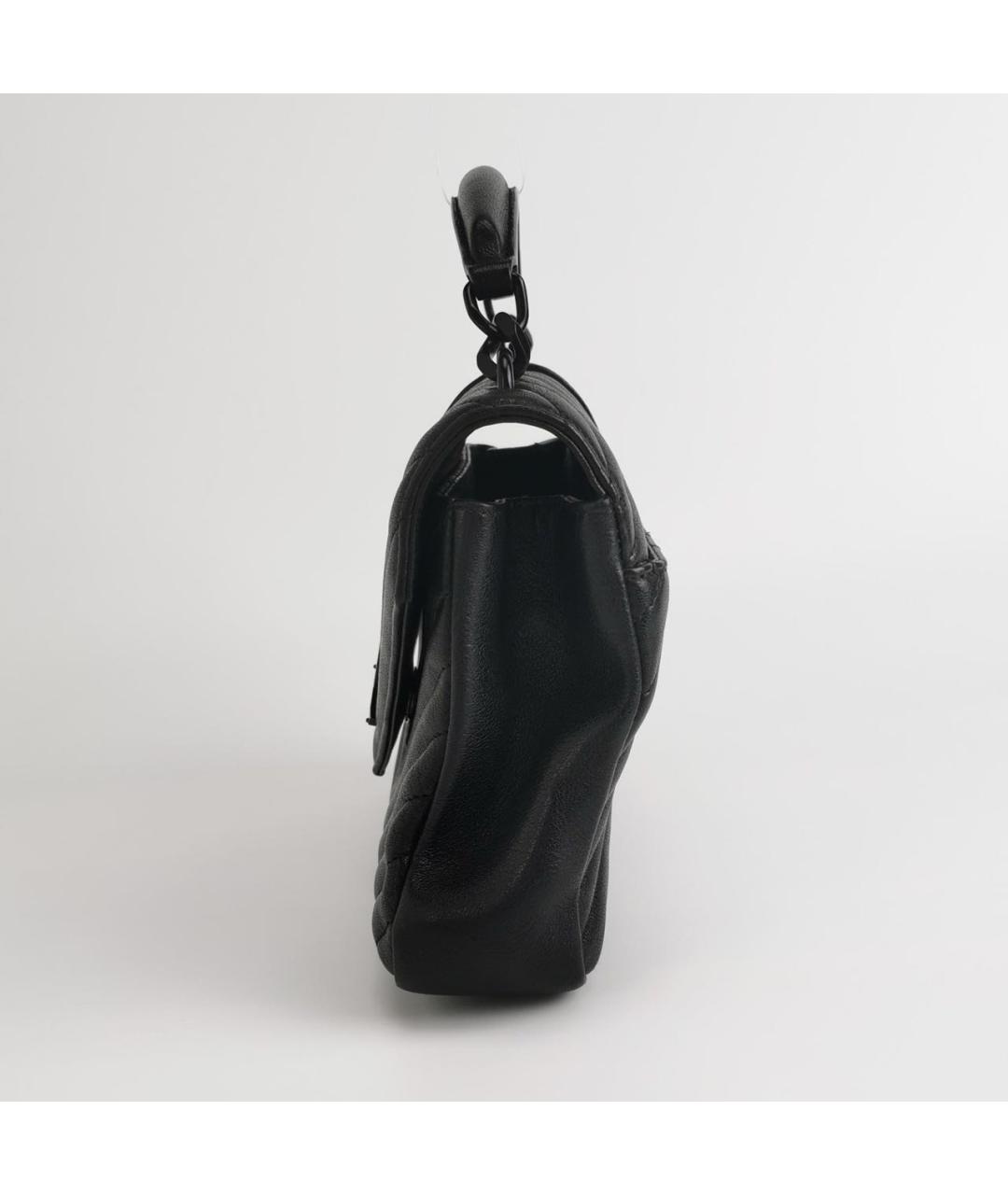 SAINT LAURENT Черная кожаная сумка через плечо, фото 2