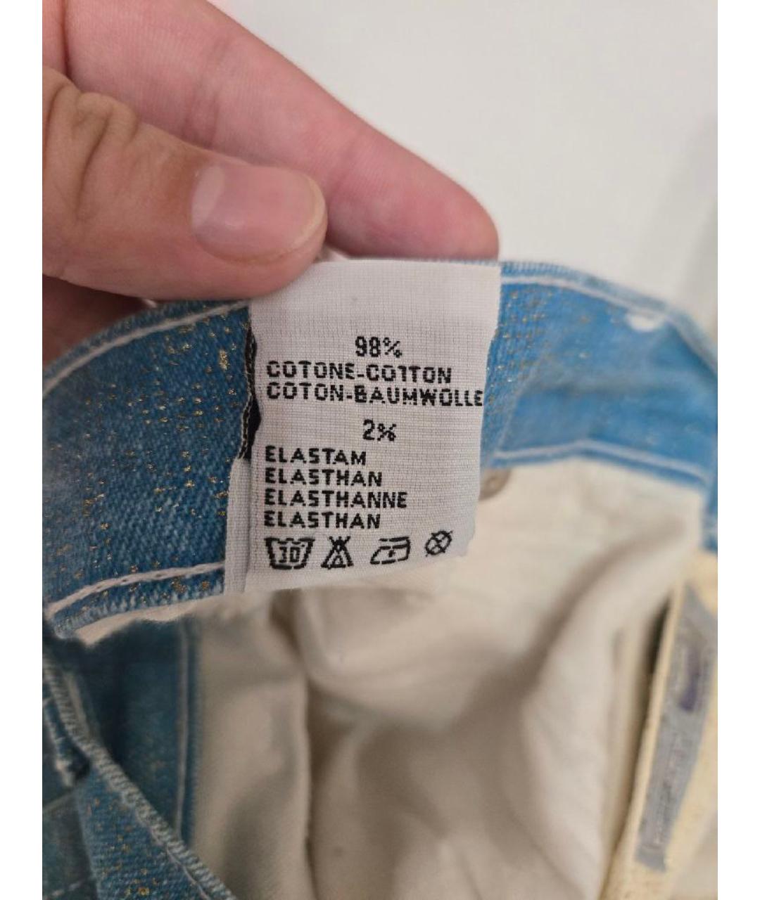 ROBERTO CAVALLI Мульти хлопковые прямые джинсы, фото 6