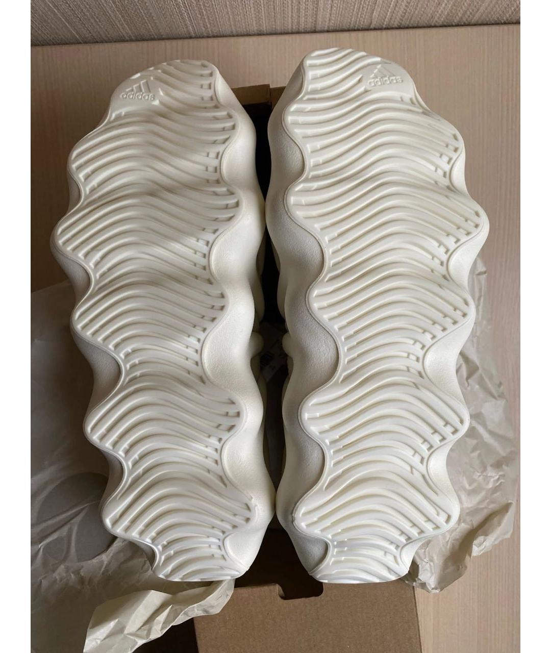 ADIDAS YEEZY Белые текстильные низкие кроссовки / кеды, фото 5