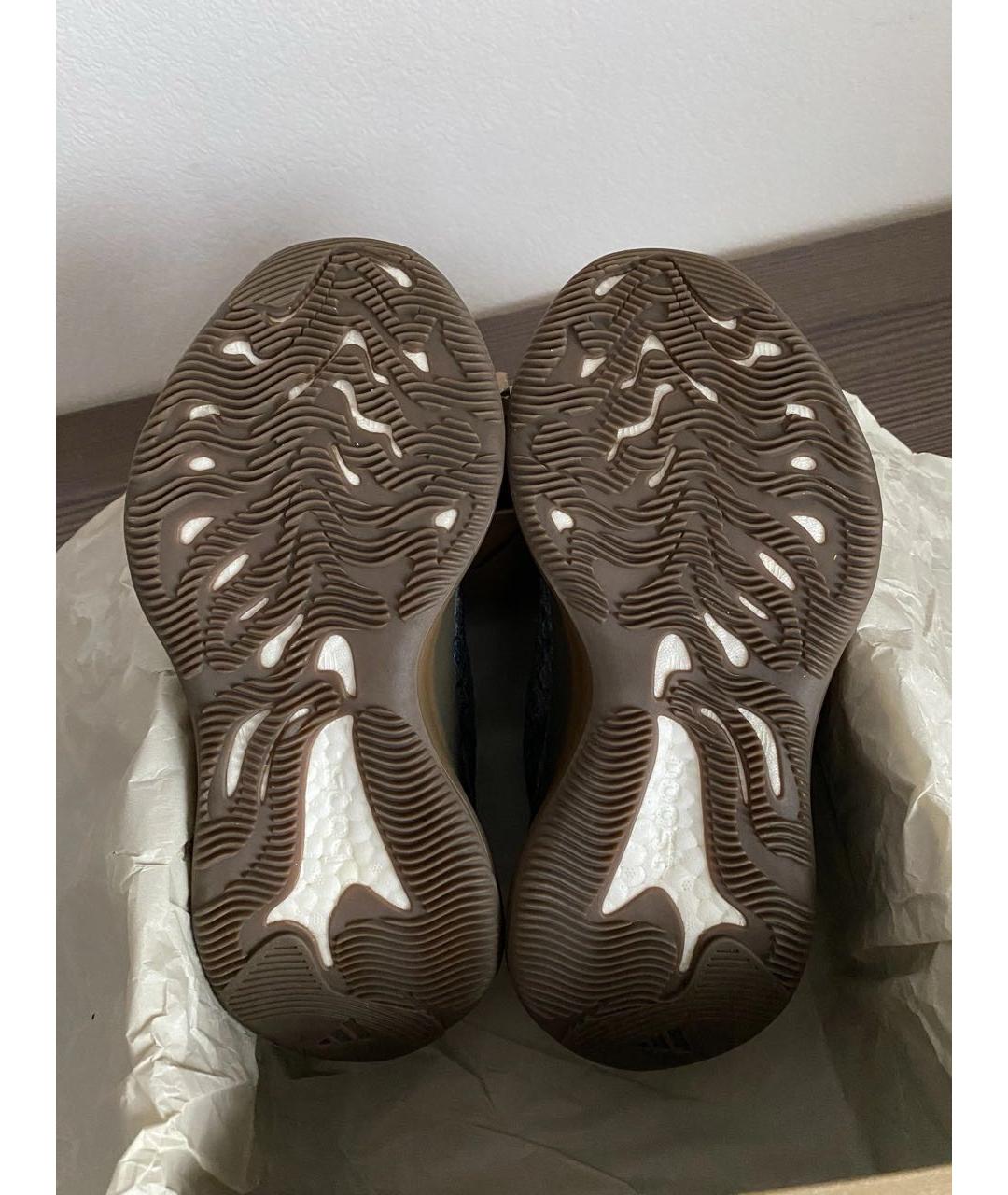 ADIDAS YEEZY Темно-синие текстильные низкие кроссовки / кеды, фото 5