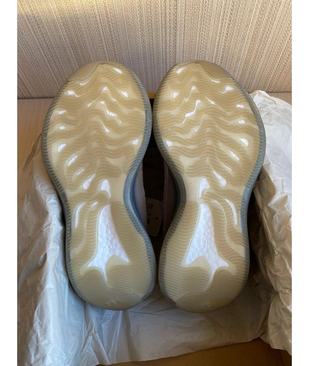 ADIDAS YEEZY Бежевые текстильные низкие кроссовки / кеды, фото 5