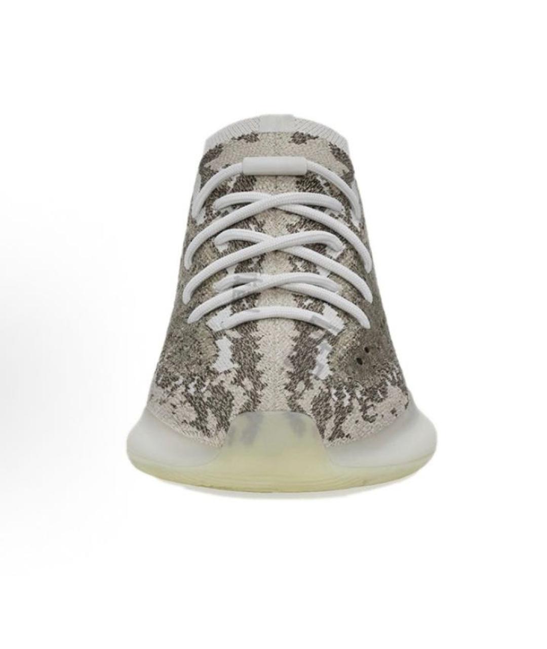 ADIDAS YEEZY Бежевые текстильные низкие кроссовки / кеды, фото 3