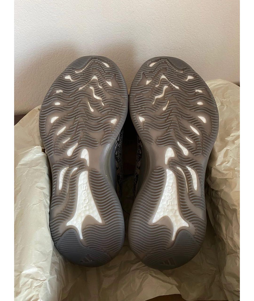ADIDAS YEEZY Серые текстильные низкие кроссовки / кеды, фото 5