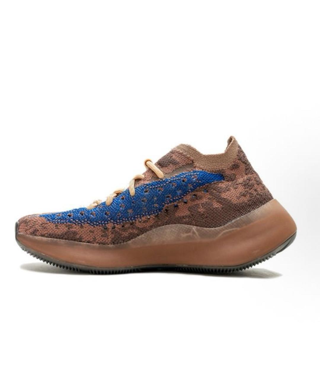 ADIDAS YEEZY Коричневые текстильные низкие кроссовки / кеды, фото 2