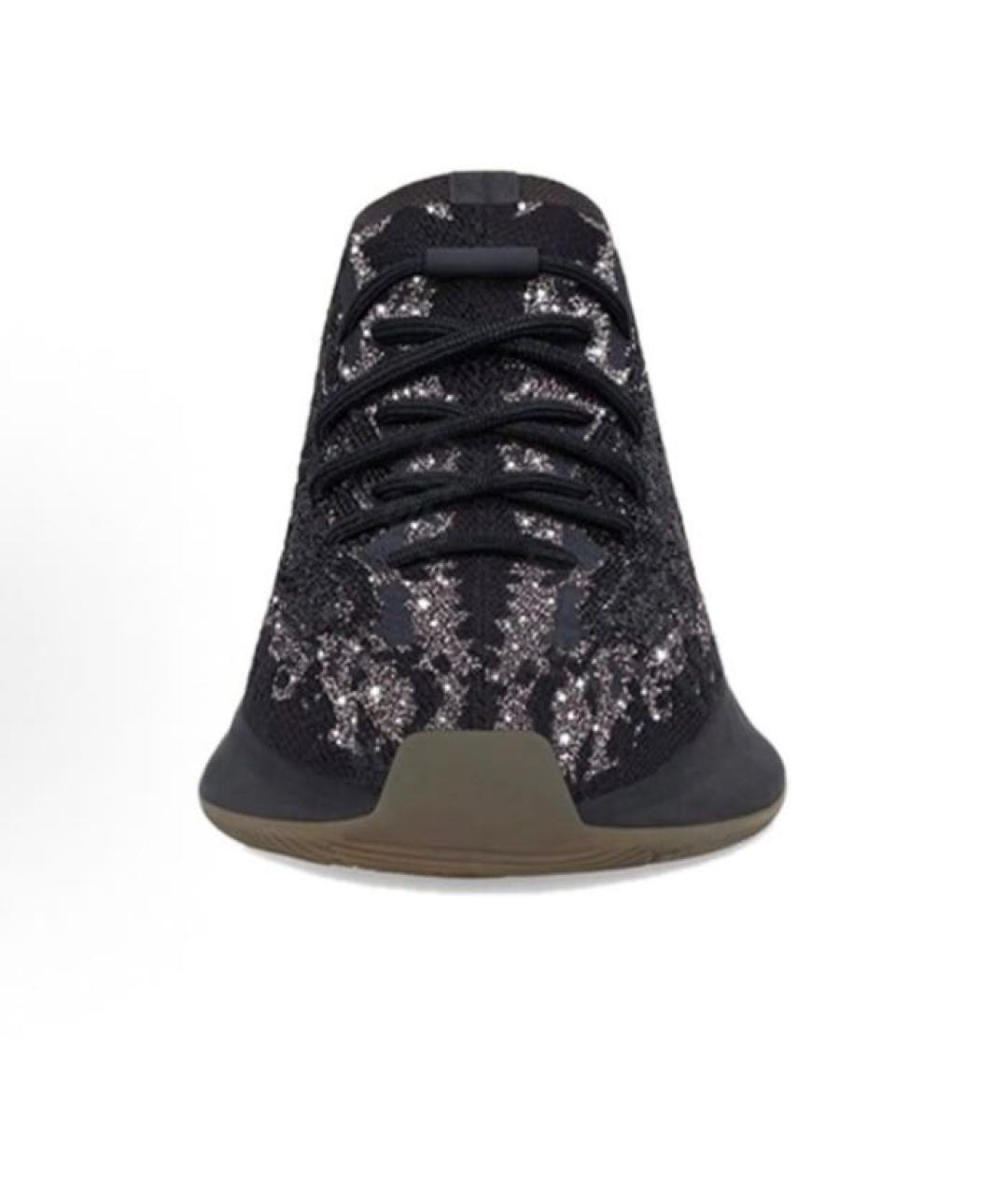 ADIDAS YEEZY Черные текстильные низкие кроссовки / кеды, фото 2