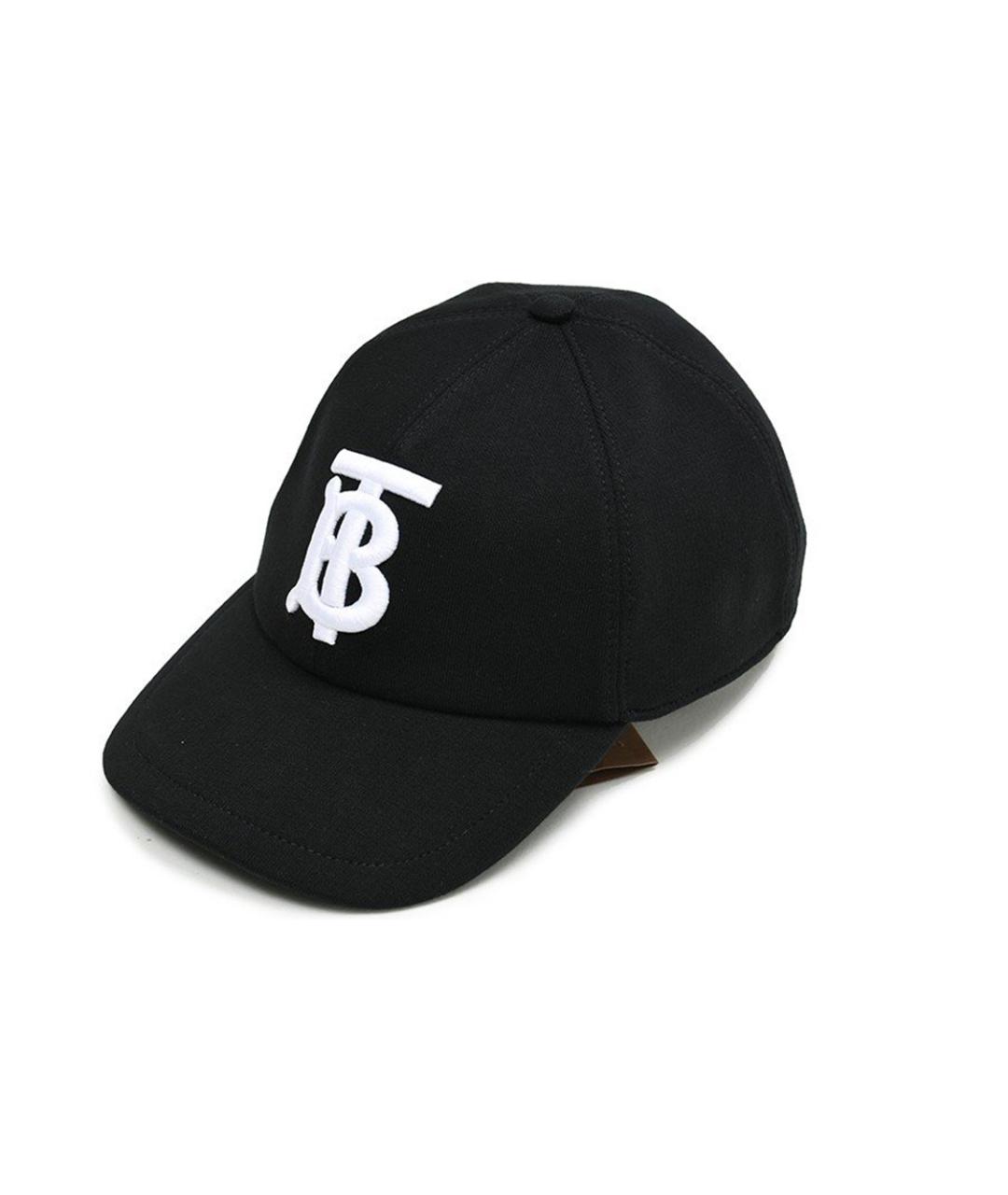 BURBERRY Черная хлопковая кепка, фото 1