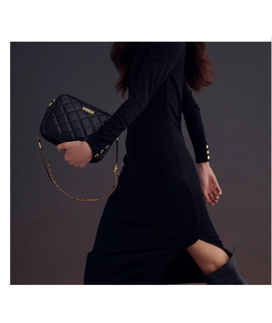 BARBOUR Черная сумка через плечо из искусственной кожи, фото 6