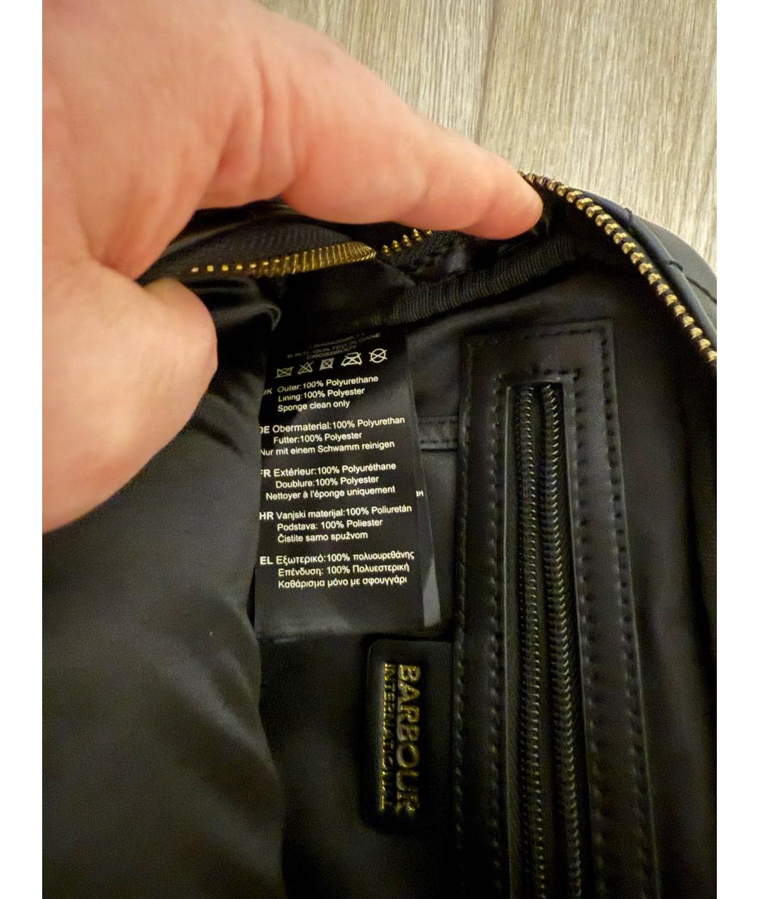 BARBOUR Черная сумка через плечо из искусственной кожи, фото 4