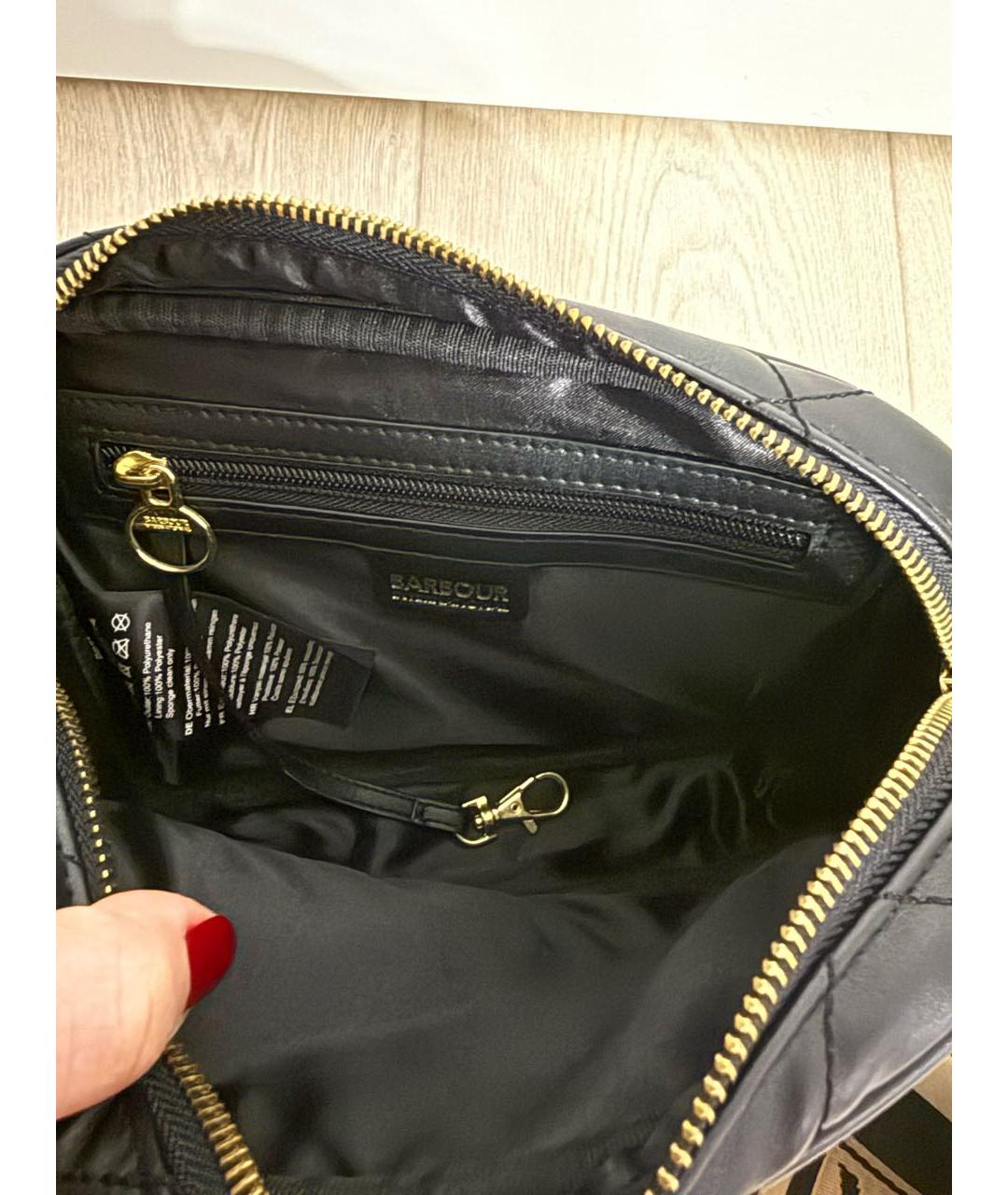 BARBOUR Черная сумка через плечо из искусственной кожи, фото 3