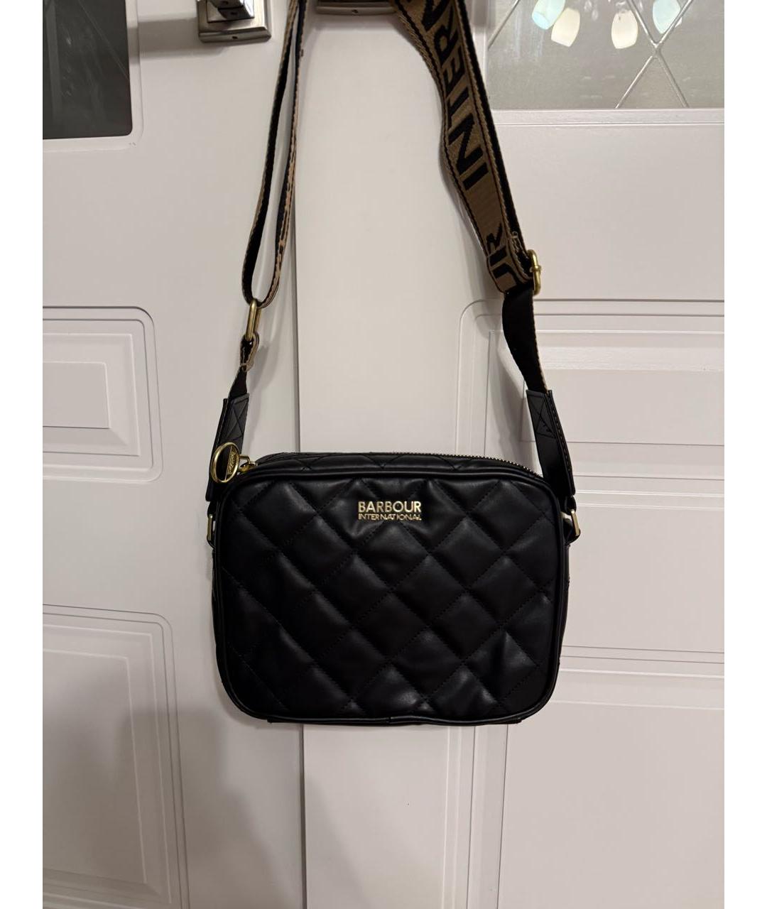BARBOUR Черная сумка через плечо из искусственной кожи, фото 9