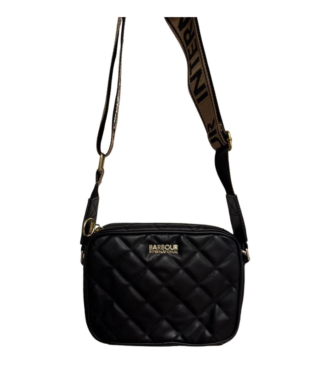 BARBOUR Черная сумка через плечо из искусственной кожи, фото 1