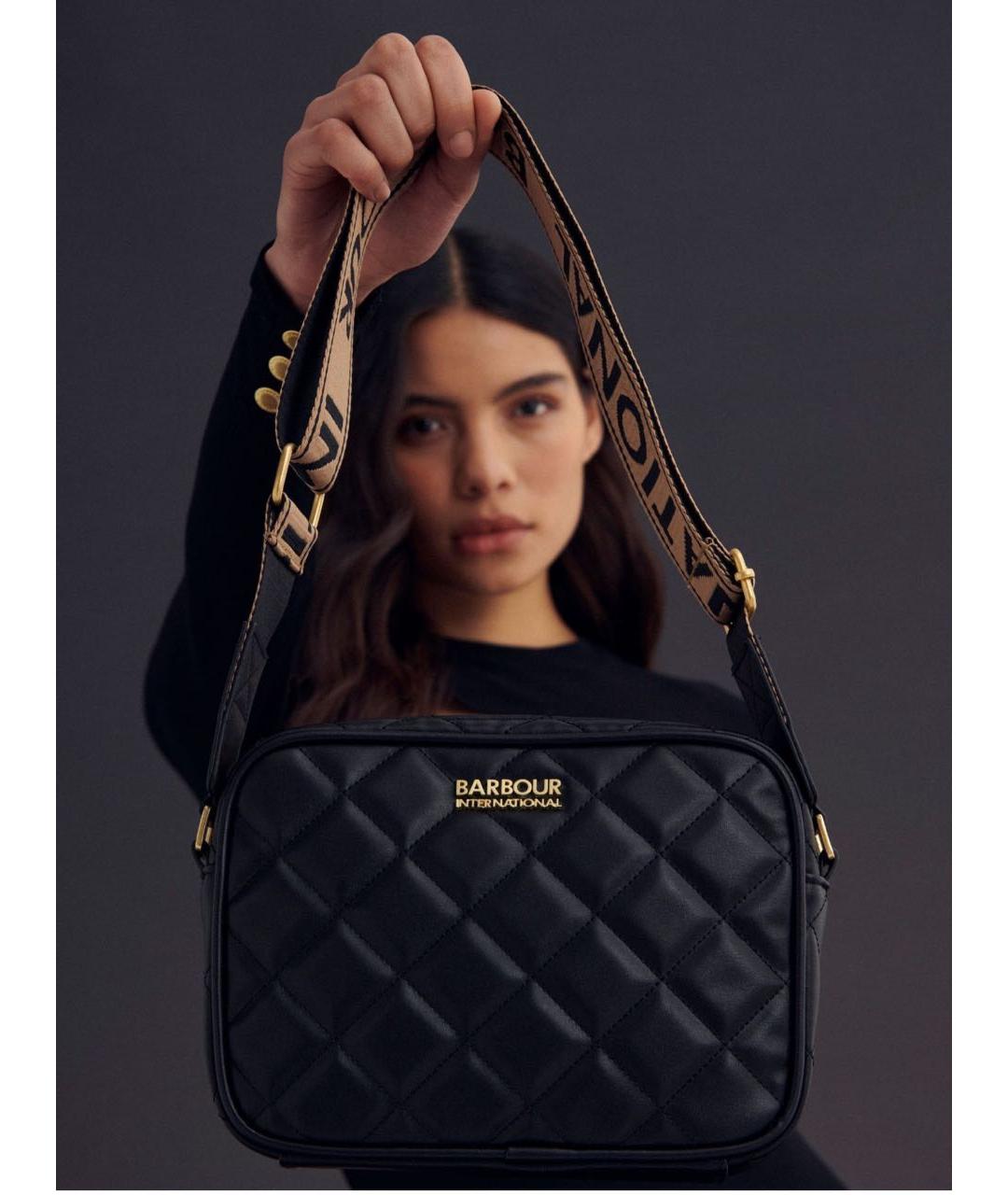 BARBOUR Черная сумка через плечо из искусственной кожи, фото 7