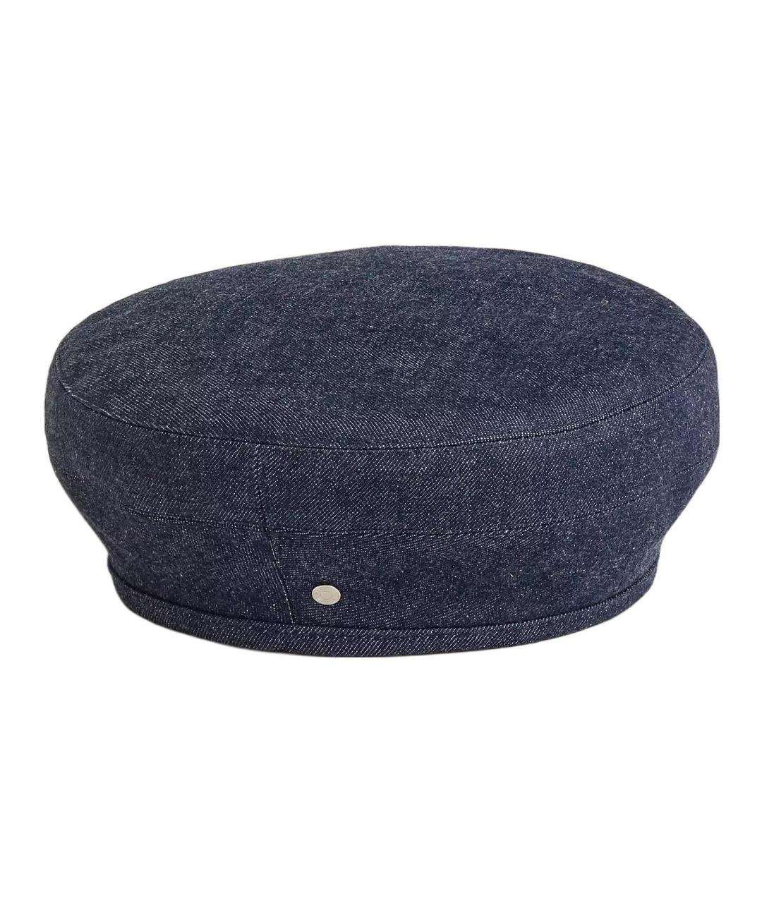 HERMES Темно-синяя хлопковая шапка, фото 1