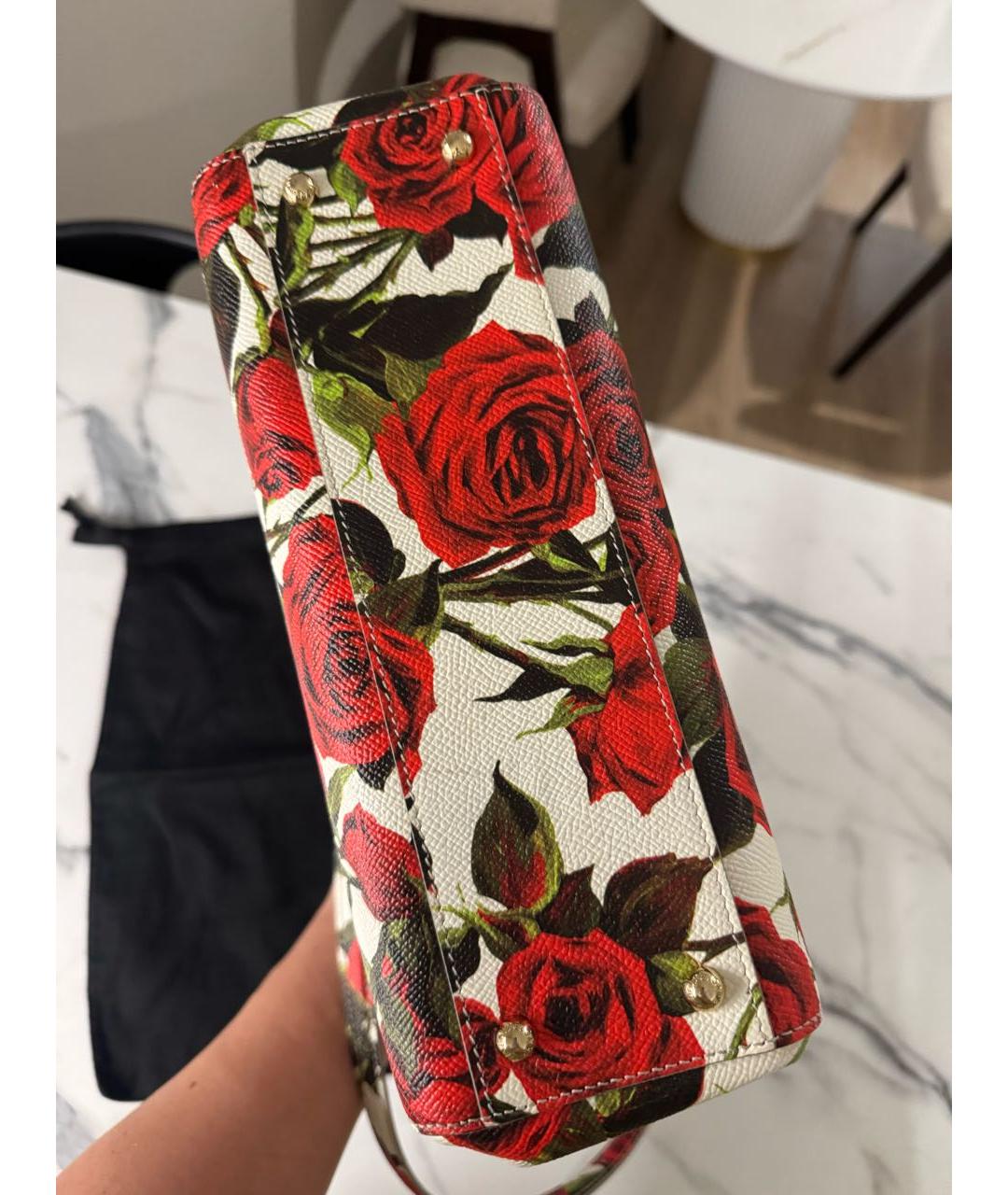 DOLCE&GABBANA Мульти кожаная сумка с короткими ручками, фото 4