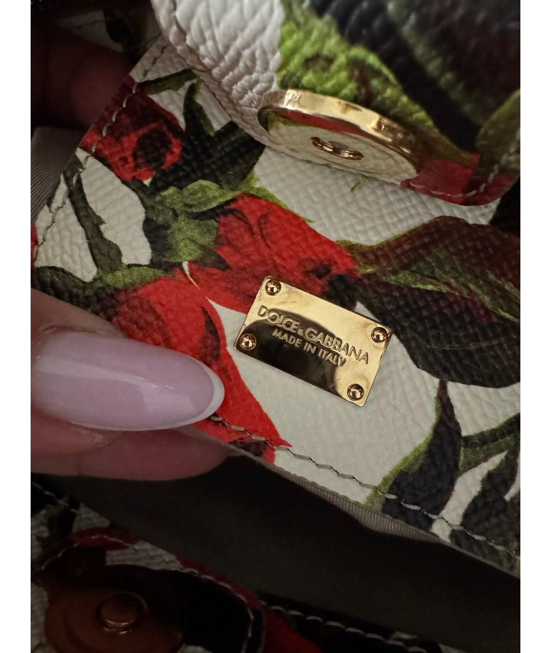 DOLCE&GABBANA Мульти кожаная сумка с короткими ручками, фото 5