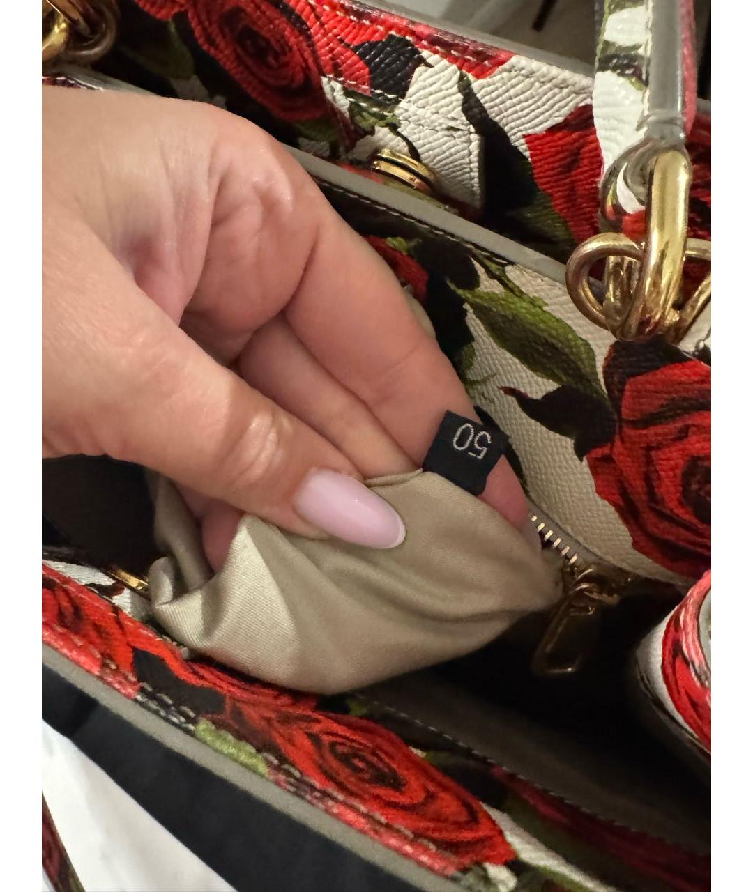 DOLCE&GABBANA Мульти кожаная сумка с короткими ручками, фото 6