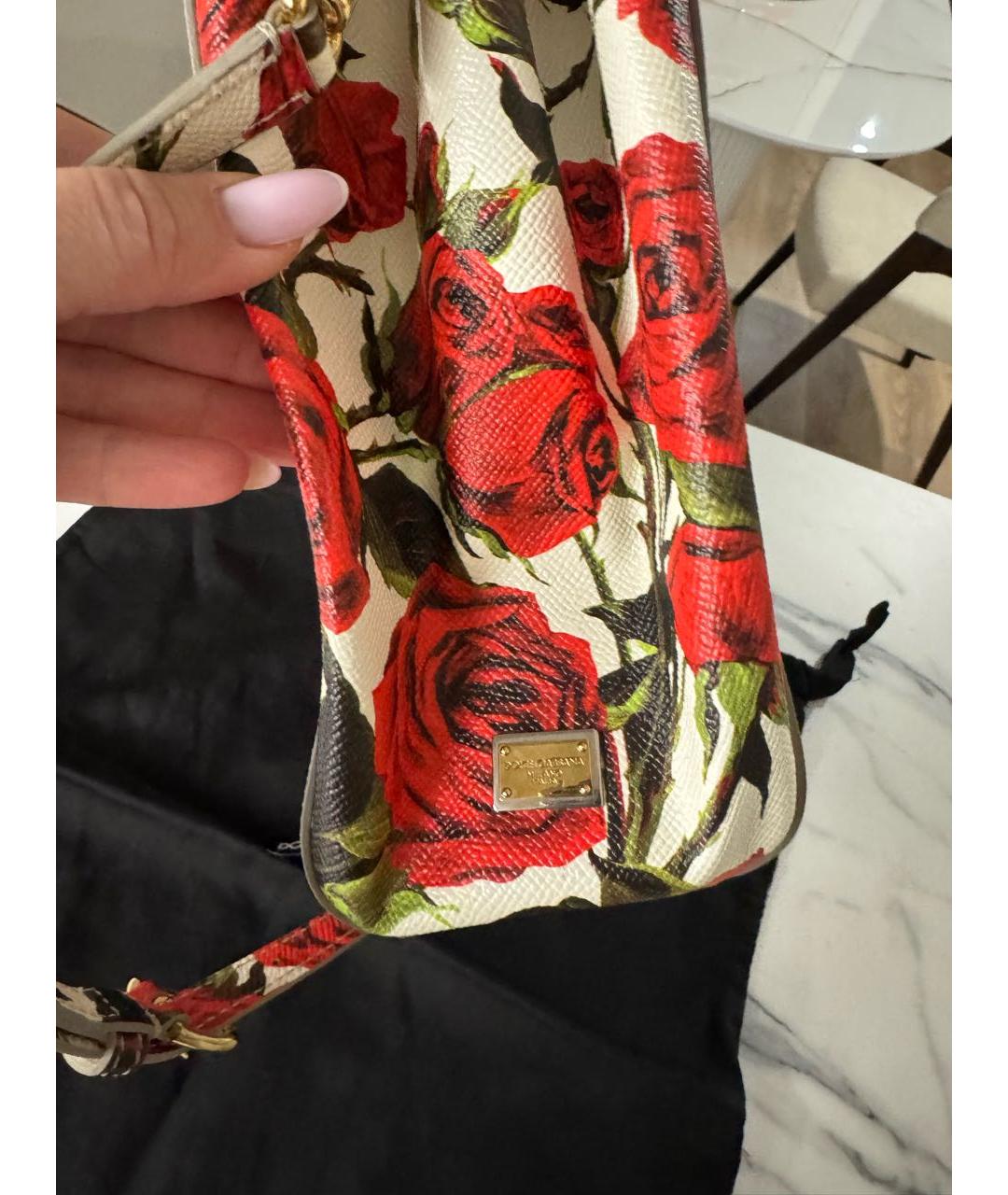 DOLCE&GABBANA Мульти кожаная сумка с короткими ручками, фото 7