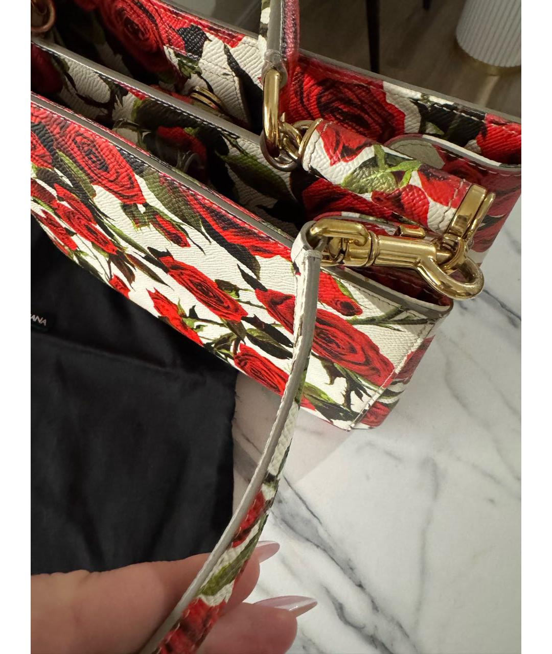 DOLCE&GABBANA Мульти кожаная сумка с короткими ручками, фото 8