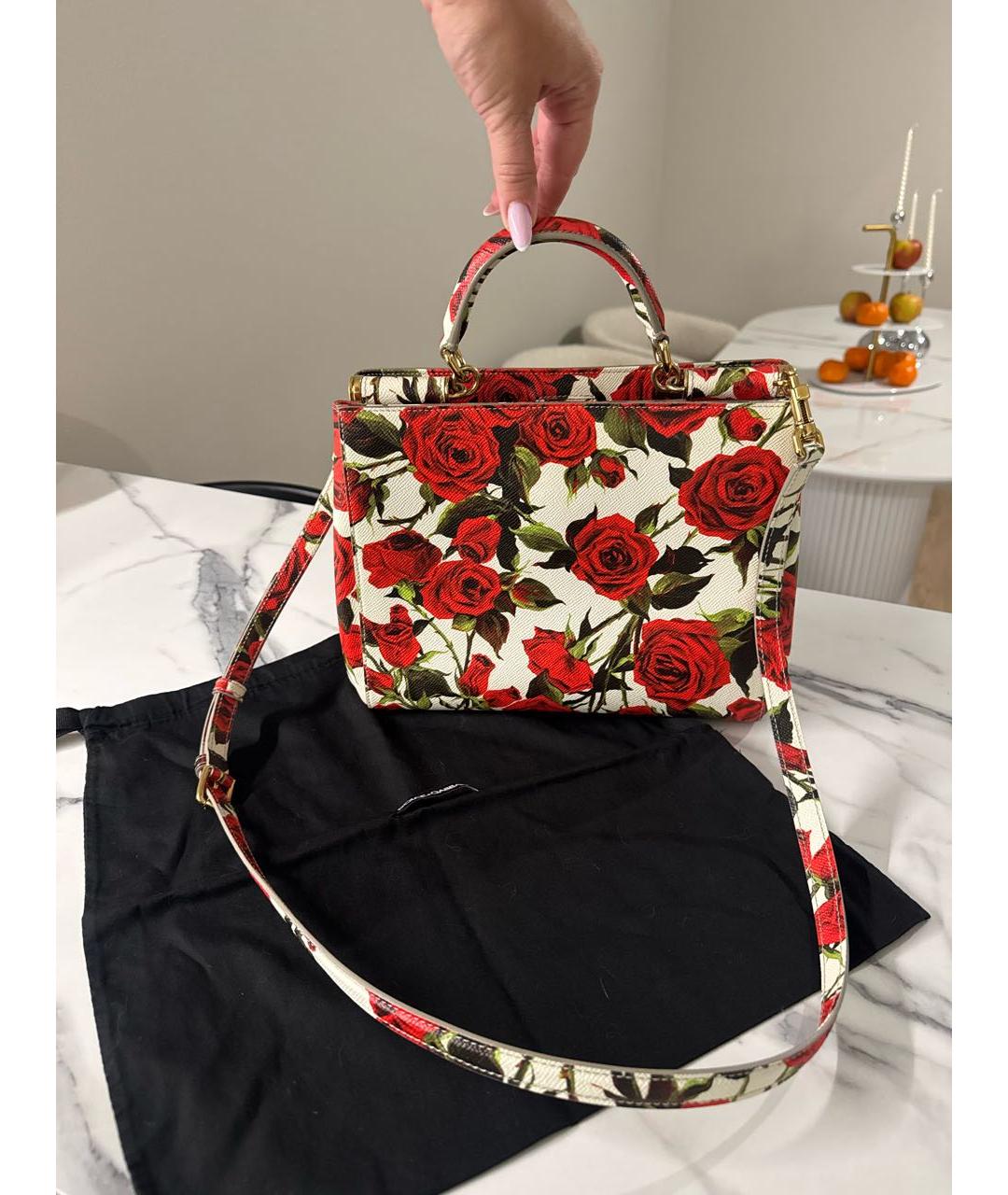 DOLCE&GABBANA Мульти кожаная сумка с короткими ручками, фото 9