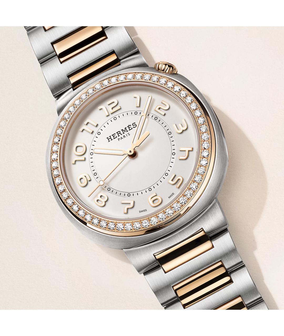 HERMES Серебряные часы из розового золота, фото 2