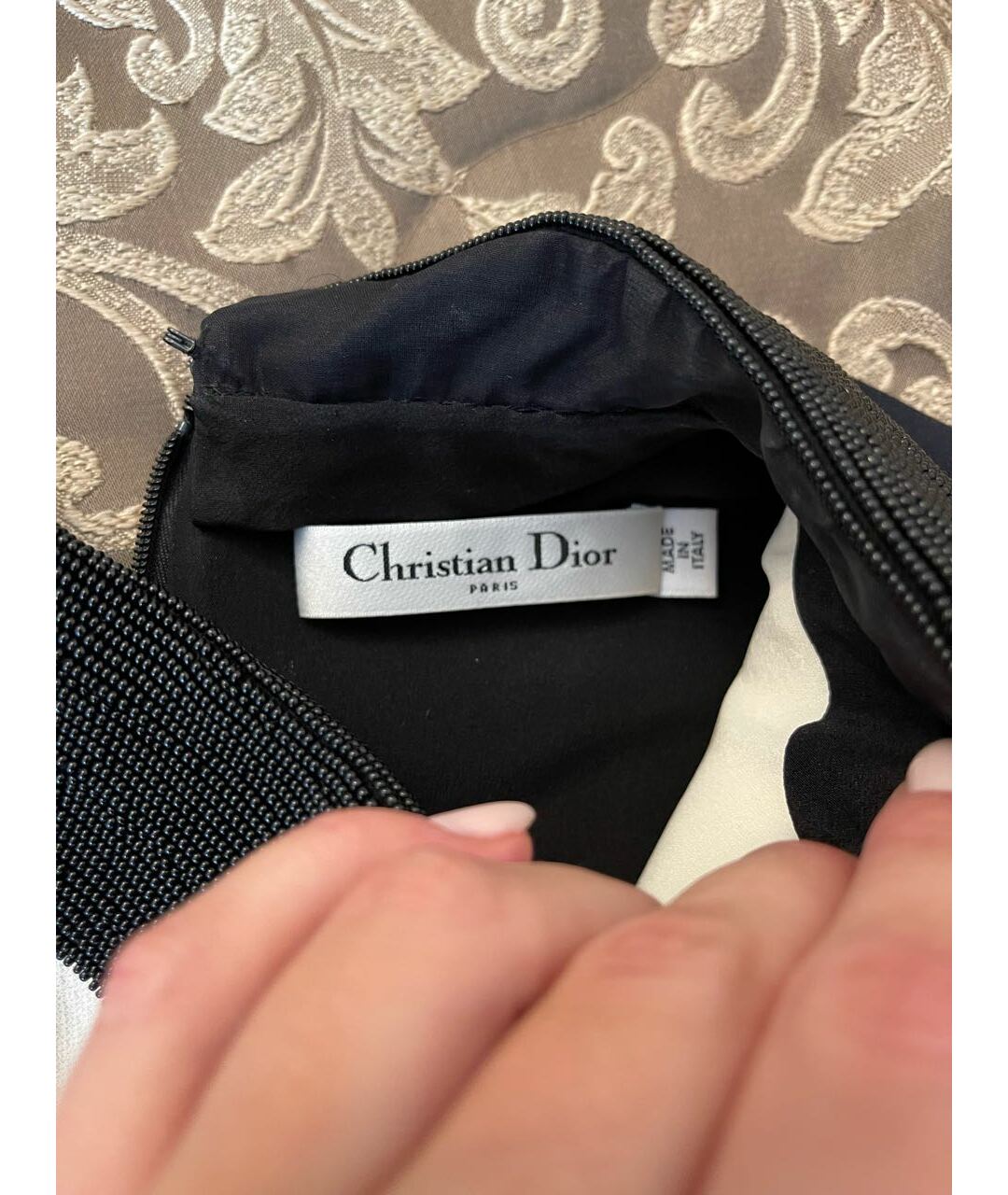 CHRISTIAN DIOR Мульти шерстяное повседневное платье, фото 3
