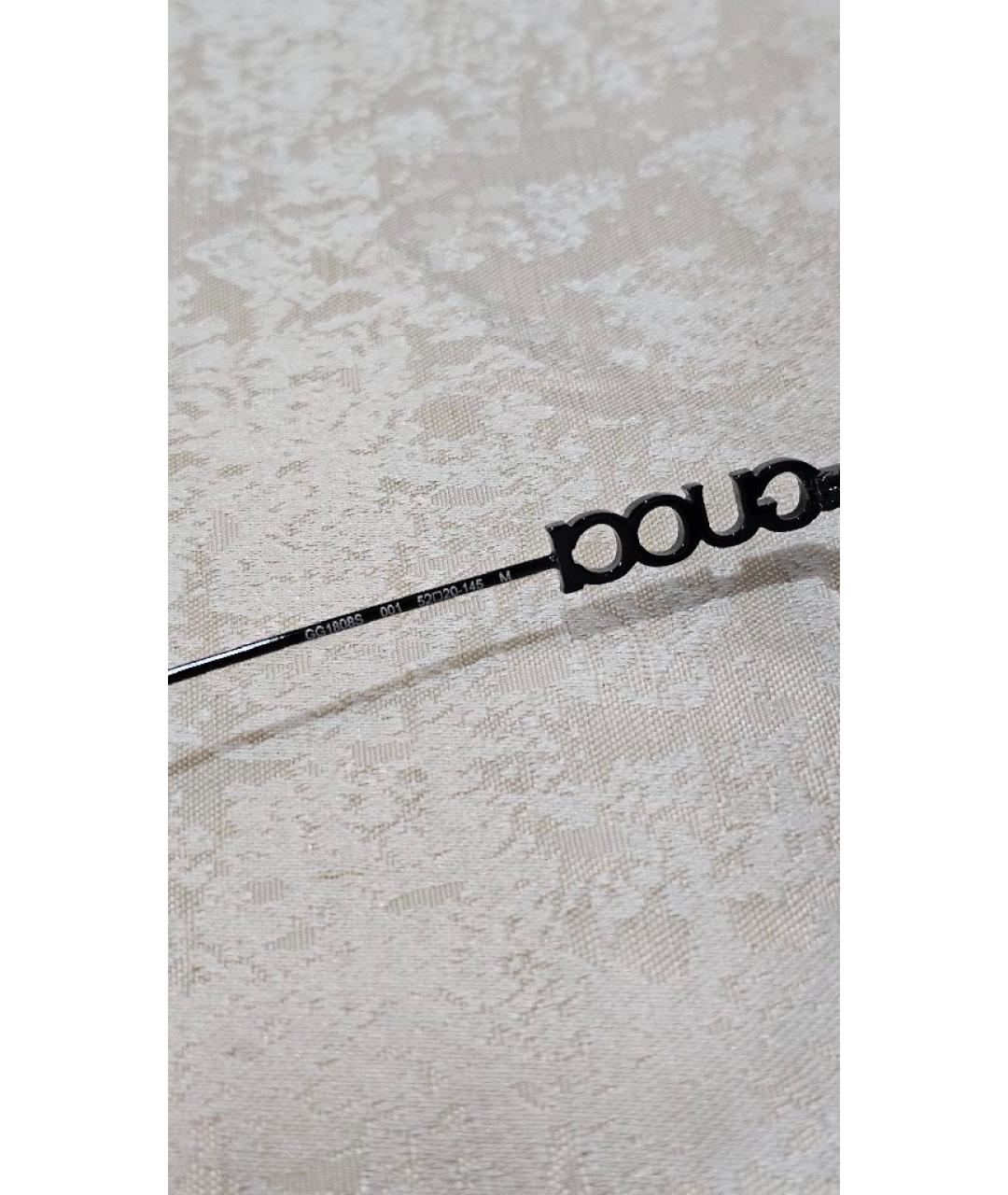 GUCCI Черные металлические солнцезащитные очки, фото 4